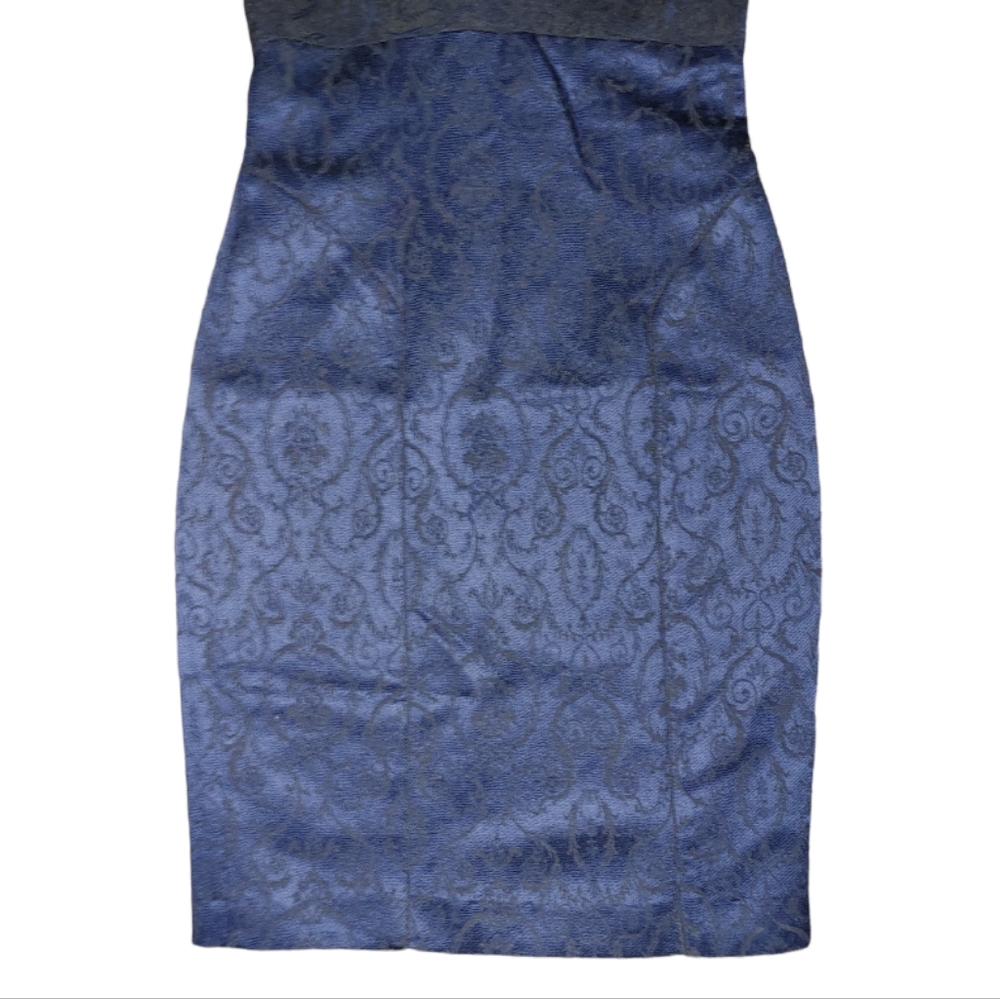 Damask Textured Bodycon Mini Dress - Picture 4 of 14
